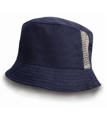 Result Headwear Result Deluxe Washed Cotton Bucket Hat in NAV