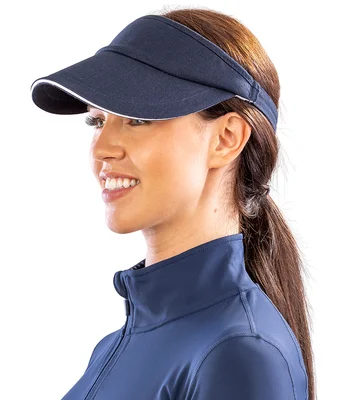Result Headwear Result Herringbone Sun Visor in NV/WH