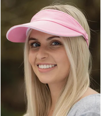 Result Headwear Result Herringbone Sun Visor in PI/WH