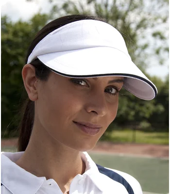 Result Headwear Result Herringbone Sun Visor in WH/NV