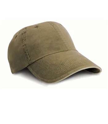 Result Headwear Result Washed Fine Line Cotton Cap in OLI