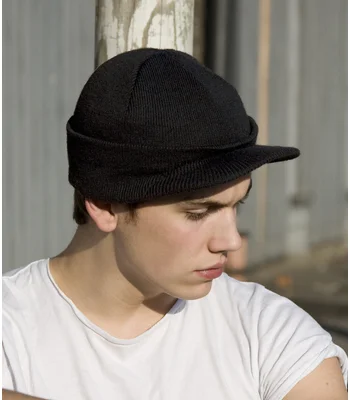 Result Winter Essentials Result Esco Army Knitted Hat in BLK