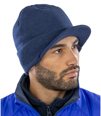 Result Winter Essentials Result Esco Army Knitted Hat in NAV