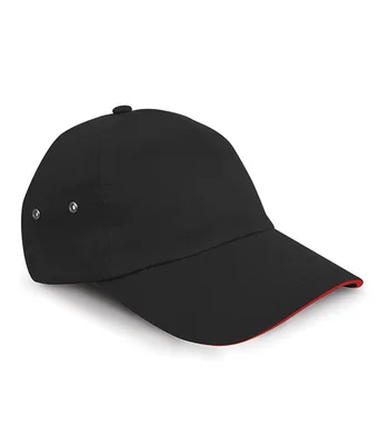 Result Headwear Result Plush Cotton 5 Panel Cap in BLK