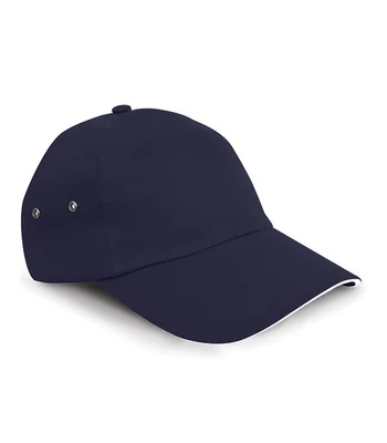 Result Headwear Result Plush Cotton 5 Panel Cap in NAV