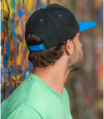 Result Headwear Result Contrast Bronx Snapback Cap in BK/LM