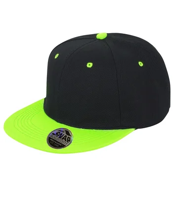 Result Headwear Result Contrast Bronx Snapback Cap in BK/LM
