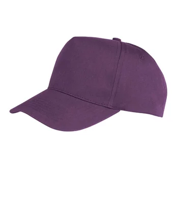 Result Headwear Result Boston 5 Panel Printers Cap in PUR