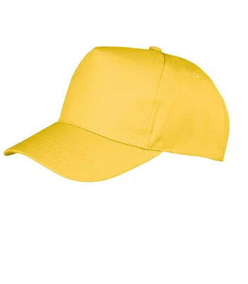 Result Headwear Result Boston 5 Panel Printers Cap in YEL