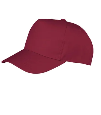 Result Headwear Result Kids Boston 5 Panel Printers Cap in BUR
