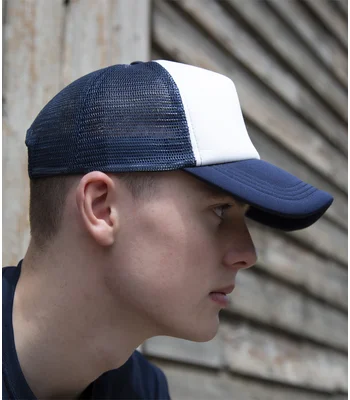Result Headwear Result Core 1/2 Mesh Truckers Cap in NV/WH
