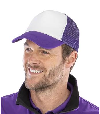 Result Headwear Result Core 1/2 Mesh Truckers Cap in BLK