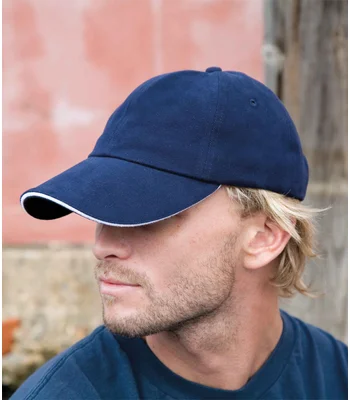 Result Headwear Result Memphis Sandwich Peak Cap in NV/WH