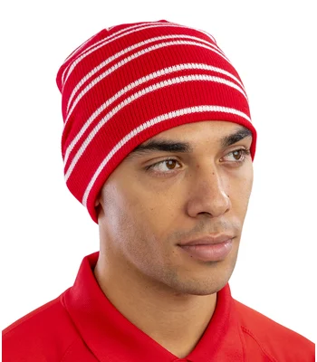 Result Winter Essentials Result Team Reversible Beanie in RD/WH