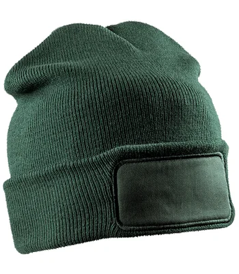 Result Genuine Recycled Result Genuine Recycled Double Knit Printers Beanie in BOT