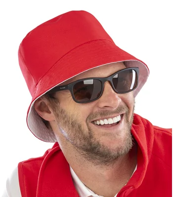 Result Genuine Recycled Result Genuine Recycled Core Reversible Bucket Hat in RD/WH