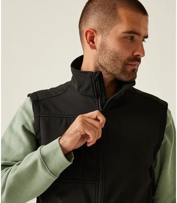 Regatta Professional Regatta Octagon II Printable Soft Shell Bodywarmer in BK/BK