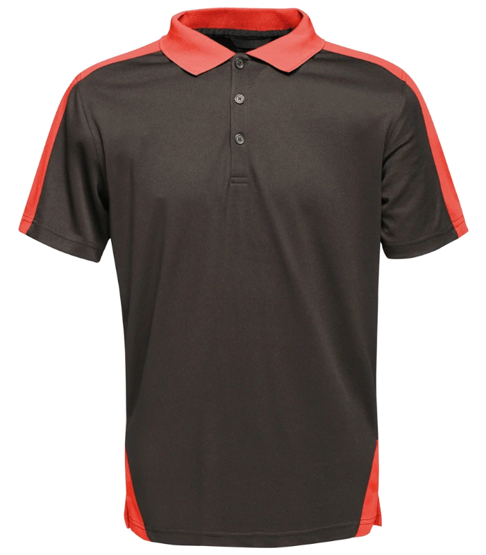 Regatta Professional Regatta Contrast Quick Wicking Piqué Polo Shirt in BK/CS