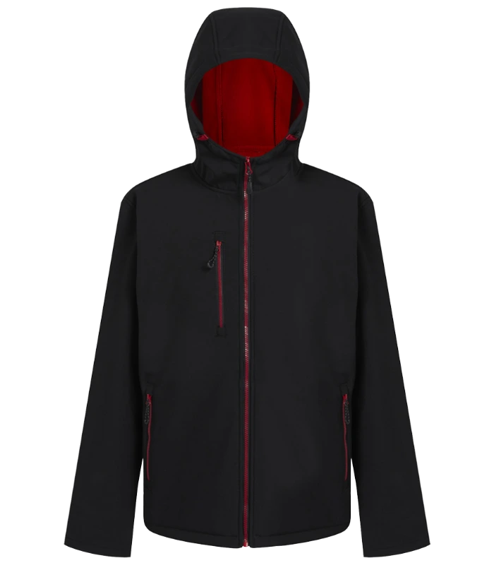 Regatta Professional Regatta Navigate Two Layer Hooded Soft Shell Jacket in BK/CS