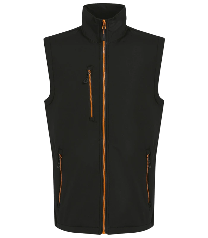 Regatta Professional Regatta Navigate Two Layer Soft Shell Bodywarmer in BK/OP
