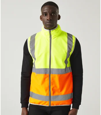 Regatta High Visibility Regatta High Visibility Pro Full Zip Gilet in YL/OR