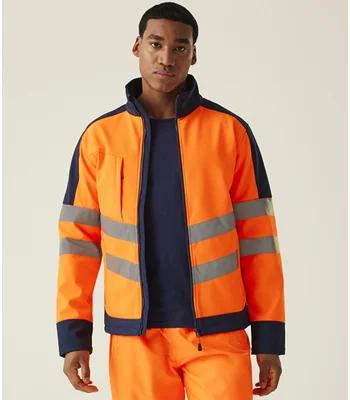 Regatta High Visibility Regatta High Visibility Pro Soft Shell Jacket in OR/NV