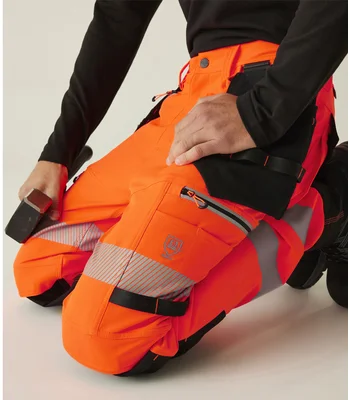 Regatta High Visibility Regatta High Visibility Infiltrate Stretch Holster Trousers in Orange/Black