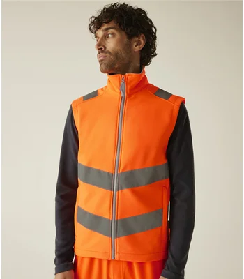 Regatta High Visibility Regatta High Visibility Pro Contract Ablaze Soft Shell Bodywarmer in Orange