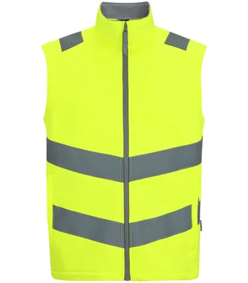 Regatta High Visibility Regatta High Visibility Pro Contract Ablaze Soft Shell Bodywarmer in Yellow