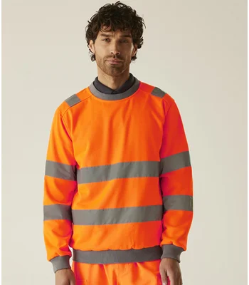 Regatta High Visibility Regatta High Visibility Pro Contract Crew Neck Sweatshirt in Orange