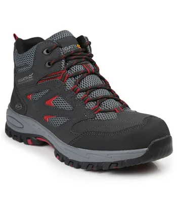 Regatta Safety Footwear Regatta Safety Footwear Mudstone S1P Safety Hikers in BK/GR