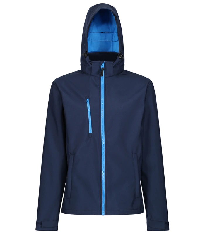 Regatta Professional Regatta Venturer Three Layer Hooded Soft Shell Jacket in BK/BK