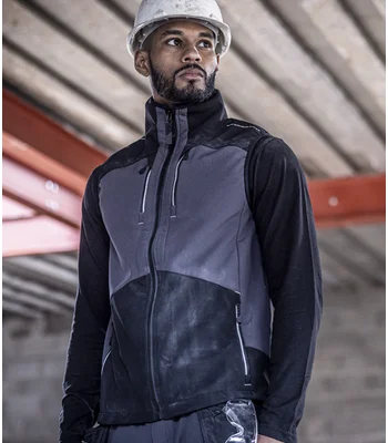 Regatta Professional Regatta 4TEX Stretch Three Layer Soft Shell Bodywarmer in SL/BK