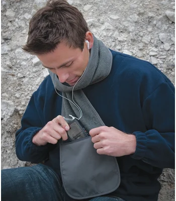 Result Winter Essentials Result Polartherm™ Scarf with Zip Pocket in GRE
