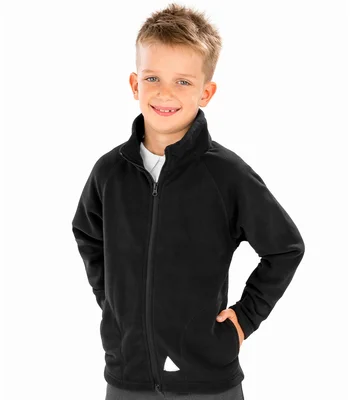 Result Core Result Core Kids/Youths Micro Fleece Jacket in BLK