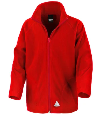 Result Core Result Core Kids/Youths Micro Fleece Jacket in RED