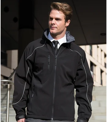 Result Work-Guard Result Work-Guard Hooded Soft Shell Jacket in BK/BK