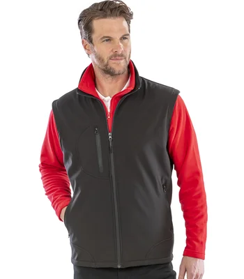 Result Result Soft Shell Bodywarmer in BK/BK