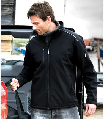 Result Work-Guard Result Work-Guard Ripstop Soft Shell Jacket in BK/BK