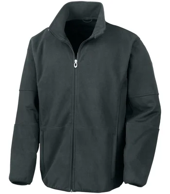 Result Result Osaka Combed Pile Soft Shell Jacket in BLK