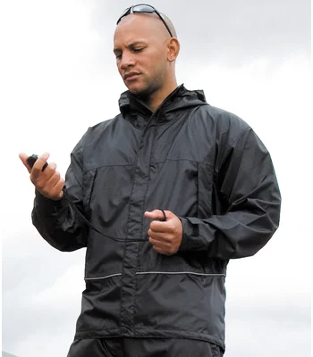 Result Result Waterproof 2000 Ripstop Team Jacket in BLK