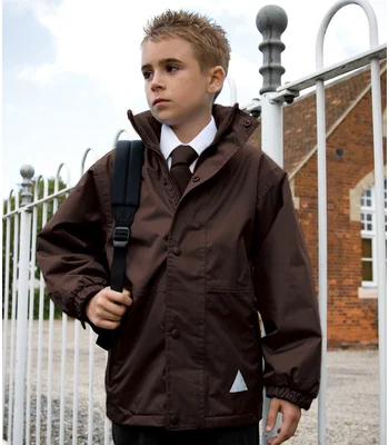 Result Result Kids/Youths Fleece Lined StormDri 4000 Jacket in BR/BR