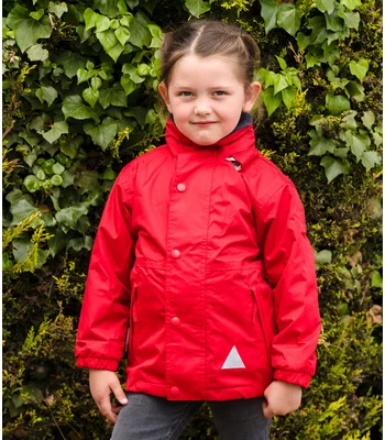 Result Result Kids/Youths Fleece Lined StormDri 4000 Jacket in RD/NV