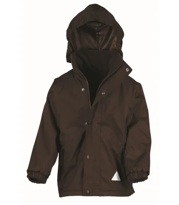 Result Result Kids/Youths Fleece Lined StormDri 4000 Jacket in BK/GY
