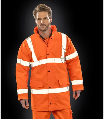 Result Core Result Core Hi-Vis Motorway Coat in FLO