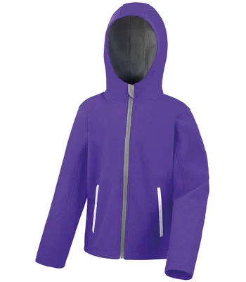 Result Core Result Core Kids TX Performance Hooded Soft Shell Jacket in RD/BK