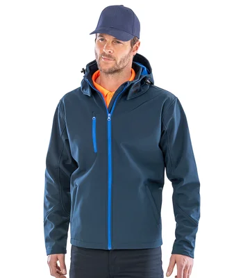 Result Core Result Core Hooded Soft Shell Jacket in NV/RY