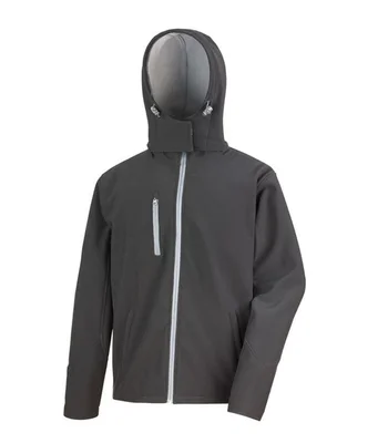 Result Core Result Core Hooded Soft Shell Jacket in BK/GY