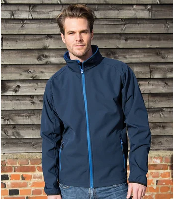 Result Core Result Core Printable Soft Shell Jacket in NV/RY