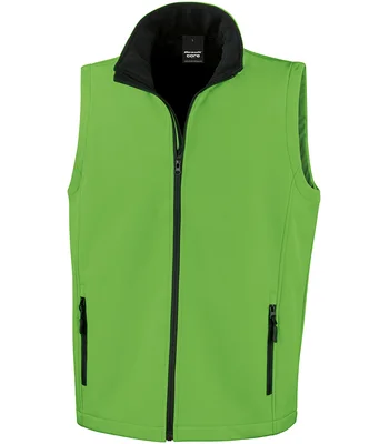 Result Core Result Core Printable Soft Shell Bodywarmer in BK/BK